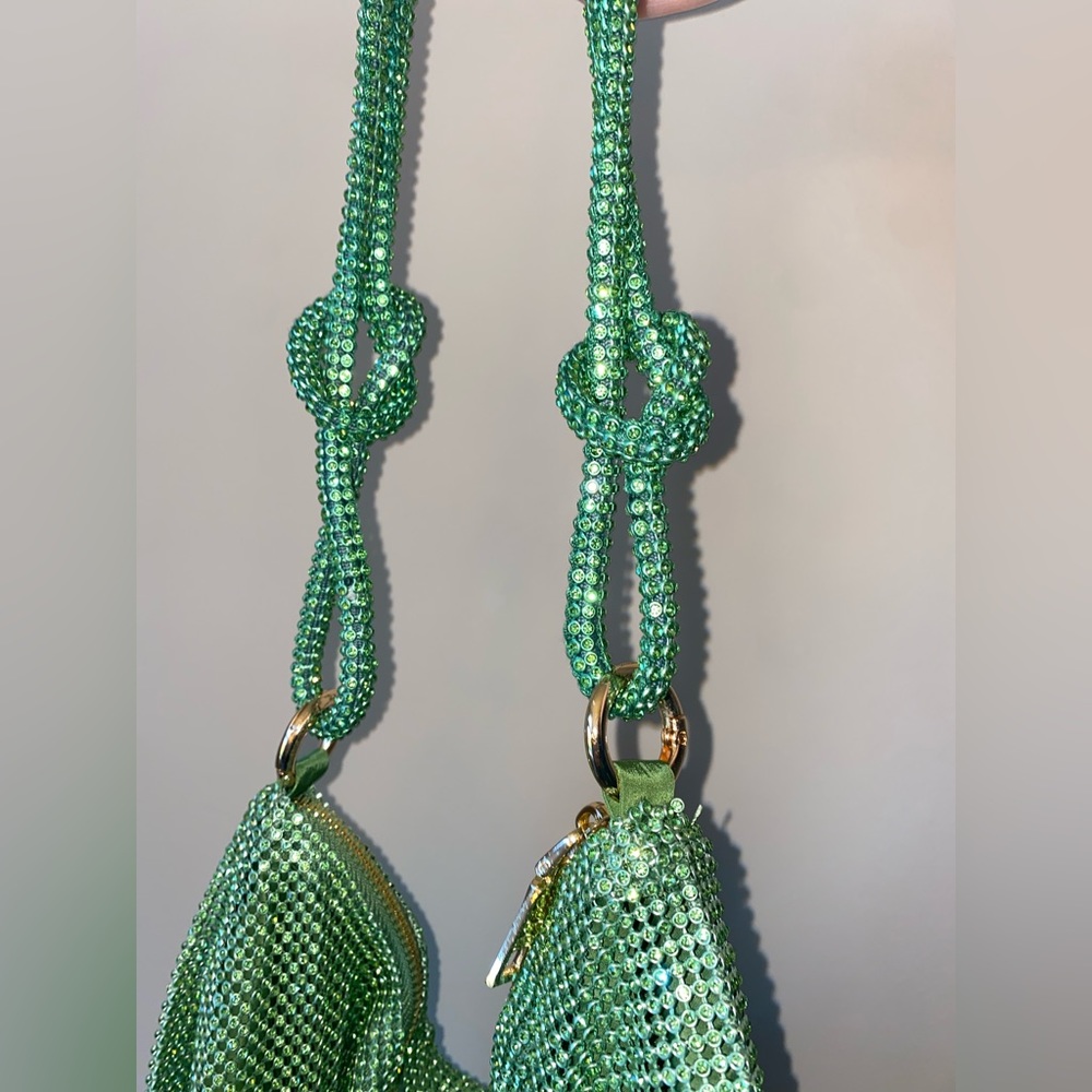 Green Rhinestone Purse - Picture 5 of 7